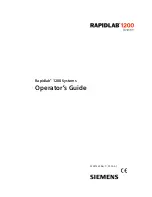 Preview for 1 page of Siemens Rapidlab 1200 Operator'S Manual