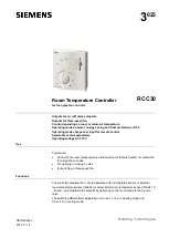 Siemens RCC30 Manual preview