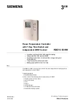 Preview for 1 page of Siemens RDE10.1DHW User Manual