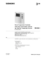 Preview for 1 page of Siemens RDE20.1 Manual