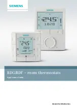Preview for 1 page of Siemens RDF Series Application Manual