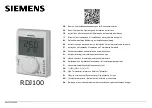 Siemens RDJ100 Operating And Installation Instructions preview