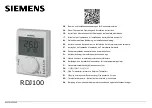 Предварительный просмотр 1 страницы Siemens RDJ100 Operating And Installation Instructions