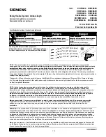 Siemens RHOEGBO Installation Instructions Manual preview