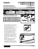 Siemens RHVPS03 Installation Instructions Manual предпросмотр