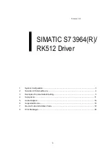 Siemens RK512 Driver Connection Manual предпросмотр