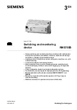 Siemens RMS705B Manual preview