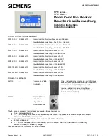 Preview for 1 page of Siemens RPM Series Installation Instructions