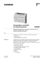 Siemens RRV851 Quick Start Manual preview