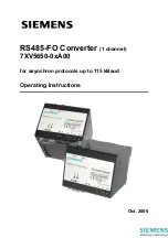 Siemens RS485-FO Operating Instructions Manual предпросмотр