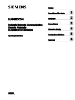 Preview for 1 page of Siemens RUGGEDCOM RM1224 Operating Instructions Manual