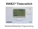 Siemens RWB27 Timeswitch Manual preview