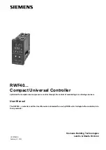 Siemens RWF40 Series User Manual preview