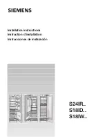 Siemens S18IW Series Installation Instructions Manual preview
