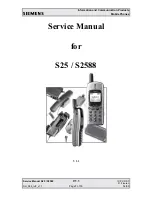 Preview for 1 page of Siemens S25 Service Manual