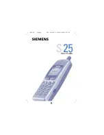 Siemens S25 User Manual предпросмотр