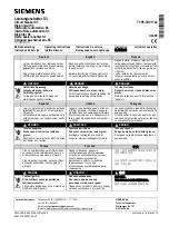 Siemens S3 Operating Instructions preview