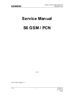 Preview for 1 page of Siemens S6 GSM Service Manual