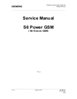 Siemens S6 Service Manual preview