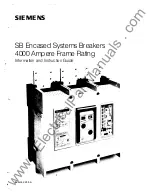 Preview for 1 page of Siemens SB Series Information And Instruction Manual