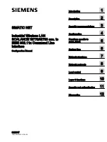 Предварительный просмотр 1 страницы Siemens SCALANCE W738-1 M12 Configuration Manuals