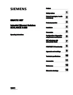 Siemens SCALANCE X-200 Operating Instructions Manual preview