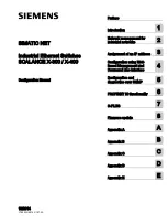 Preview for 1 page of Siemens SCALANCE X-300 Configuration Manual