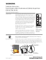 Siemens Scalance X204-2 Multimode Installation Instructions Manual preview