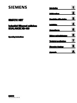 Предварительный просмотр 1 страницы Siemens SCALANCE XB-100 Series Operating Instructions Manual