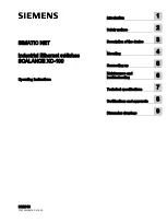 Preview for 1 page of Siemens SCALANCE XC-100 Operating Instructions Manual