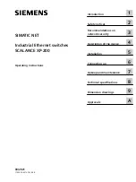 Siemens SCALANCE XP208EEC Operating Instructions Manual предпросмотр