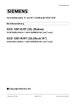 Siemens SCD 1297 Series Operating Instructions Manual preview