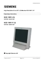 Preview for 22 page of Siemens SCD 1597-I Operating Instructions Manual