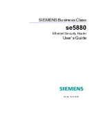 Предварительный просмотр 1 страницы Siemens se5880 User Manual