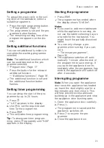 Preview for 31 page of Siemens SE63HX61CE Information For Use