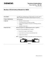 Siemens SED2-MODBUS2 Technical Instructions preview