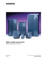 Siemens SED2 Series Operating Instructions Manual предпросмотр