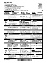 Preview for 1 page of Siemens SENTRON 3VL98002AC00 Operating Instructions