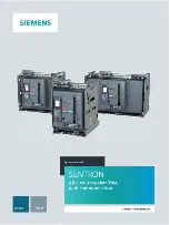 Siemens SENTRON 3WA System Manual preview