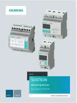 Siemens Sentron 7KT PAC 1600 Equipment Manual preview