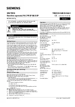 Preview for 1 page of Siemens SENTRON PAC PROFIBUS DP Operating Instructions Manual