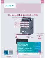 Preview for 1 page of Siemens SENTRON Series Product Manual