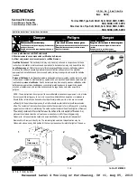 Предварительный просмотр 1 страницы Siemens Sentron ZSI Installation Instructions