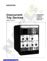 Preview for 1 page of Siemens SG-3118 Installation Operation & Maintenance