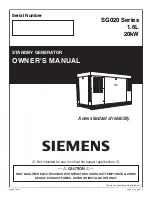 Siemens SG020 Series Owner'S Manual preview