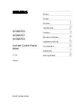 Siemens SICAM P20 Manual preview