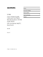 Siemens SICAM Q200 7KG97 Manual preview