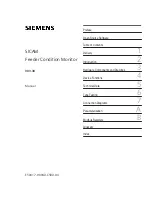 Siemens SICAM Manual preview