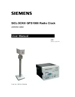 Preview for 1 page of Siemens SICLOCK GPS1000 User Manual