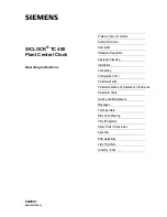 Preview for 3 page of Siemens SICLOCK TC 400 Operating Instructions Manual